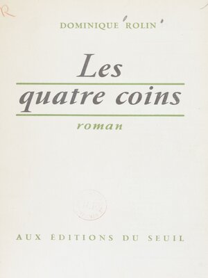 cover image of Les quatre coins
